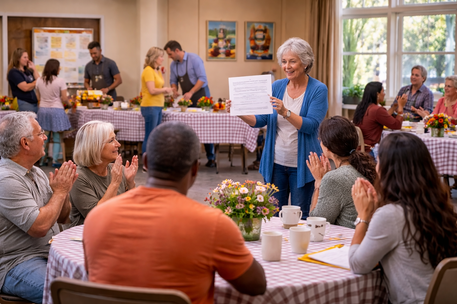 Community event at Camano Community Center with people socializing