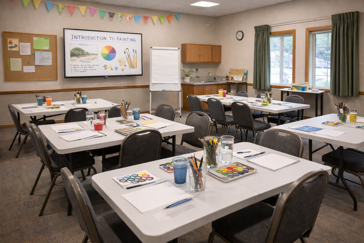 Workshop or classroom-style rental space